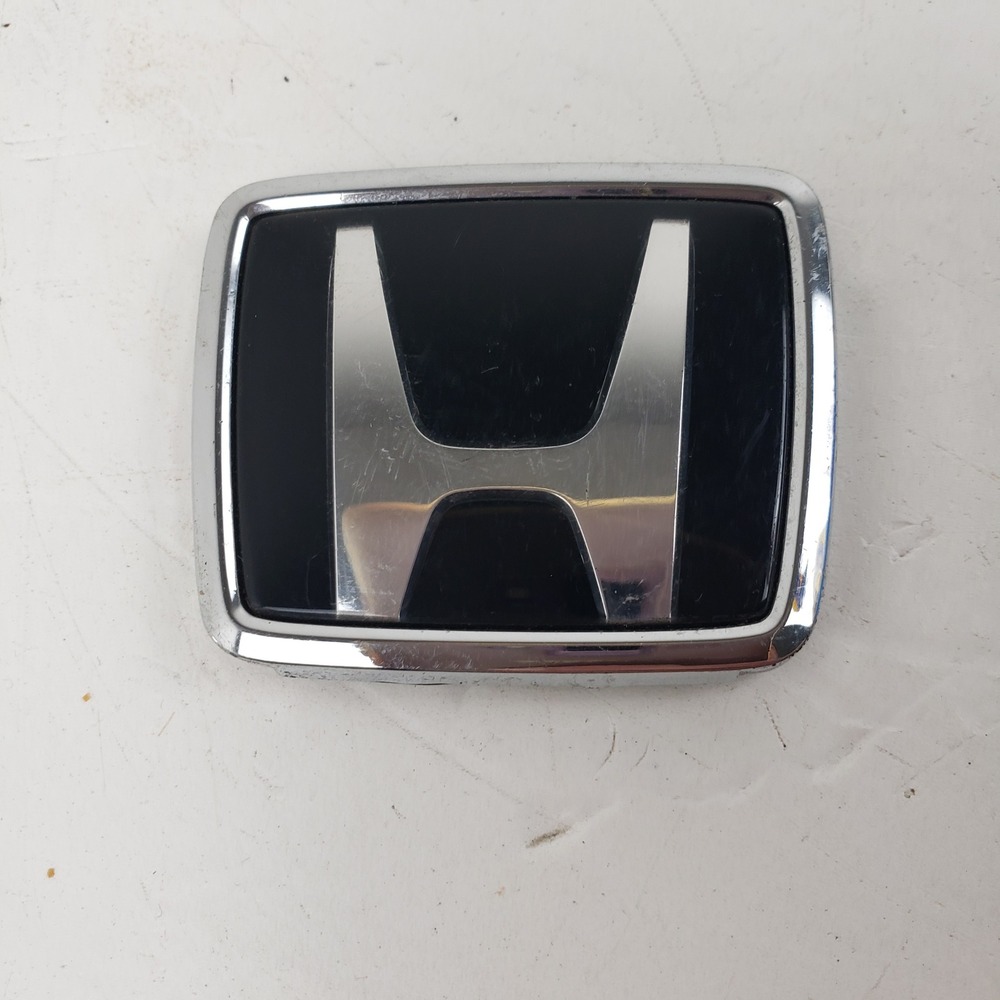 Honda Emblem Badge Silver H Black Background SM4 G0 Vintage OEM Civic Accord